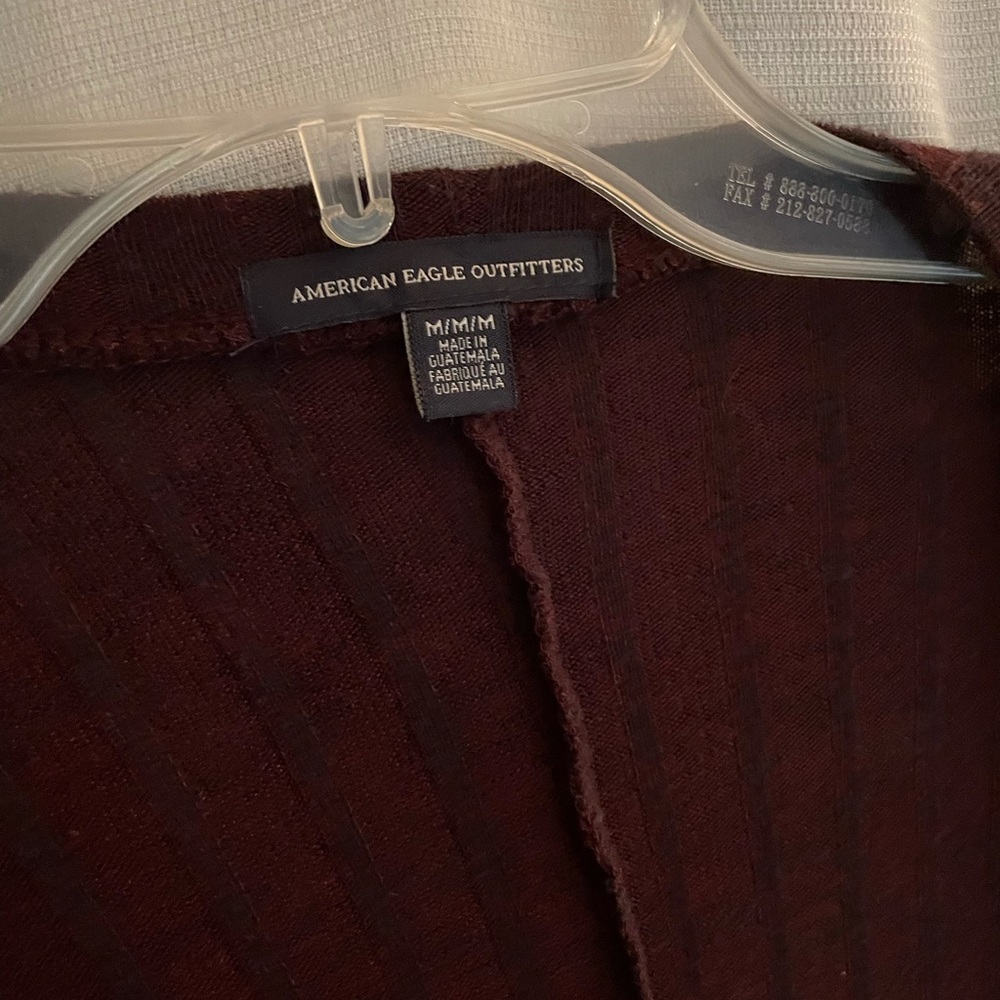 American Eagle Maroon Cardigan
